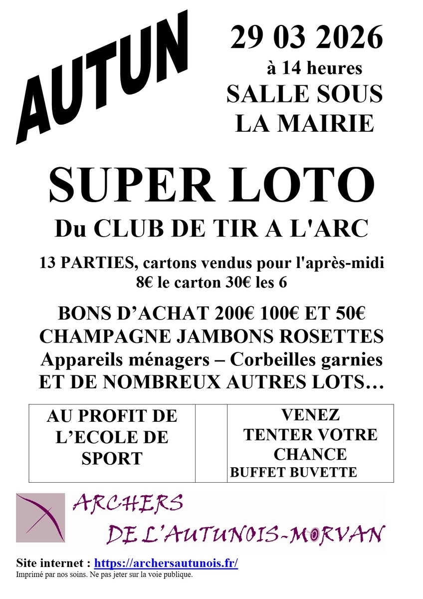 Loto des Archers Autunois Morvan