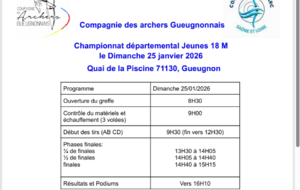 Championnats départementaux jeunes et adultes Salle 2026